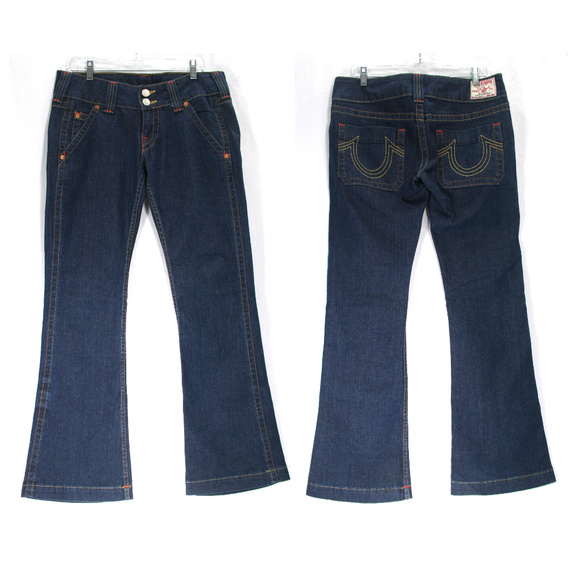 True Religion Denim - True Religion Bootcut Flair Dark Wash Denim Jeans